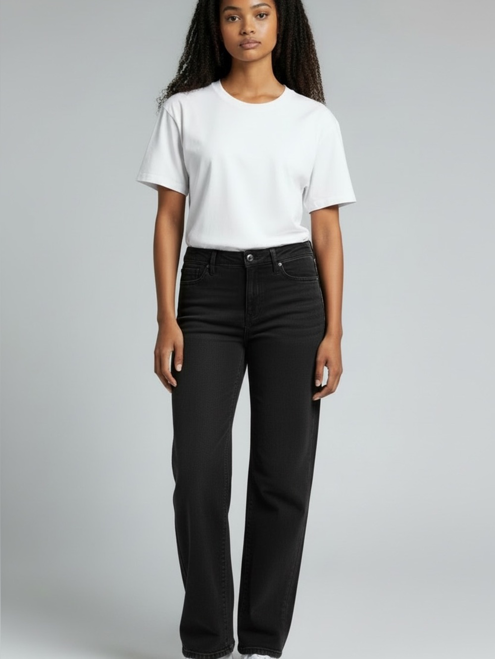 Workwear Women’s Liverpool Los Angeles Herringbone Knit Black Straight trousers